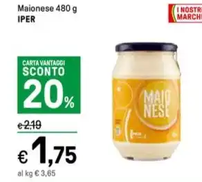 Iper La Grande Maionese 480 g IPER offerta