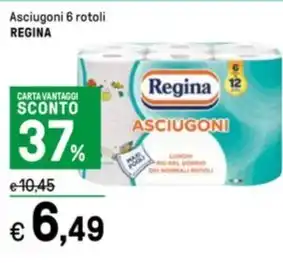 Iper La Grande Asciugoni 6 rotoli REGINA offerta