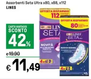 Iper La Grande Assorbenti Seta Ultra x80, x88, X112 LINES offerta