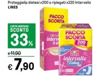 Iper La Grande Proteggislip distesi x200 o ripiegati x220 Intervallo LINES offerta