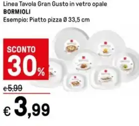 Linea Tavola Gran Gusto in vetro opale BORMIOLI
