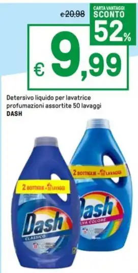 Iper La Grande Detersivo liquido per lavatrice profumazioni assortite DASH offerta