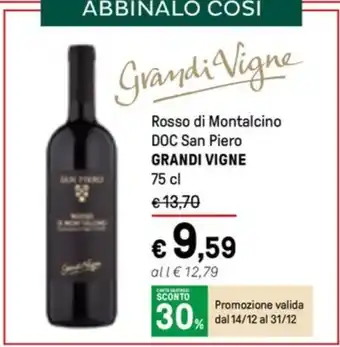 Iper La Grande Rosso di Montalcino DOC San Piero GRANDI VIGNE offerta
