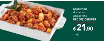 Iper La Grande Spezzatino di manzo con patate PRODUZIONE IPER offerta