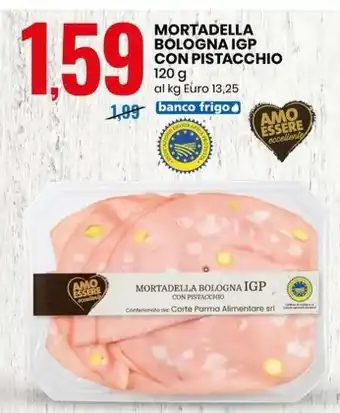 Eurospin MORTADELLA BOLOGNA IGP CON PISTACCHIO 120 g offerta