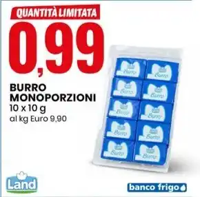 Eurospin BURRO MONOPORZIONI 10 x 10 g offerta
