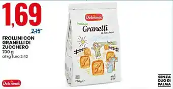 Eurospin FROLLINI CON GRANELLI DI ZUCCHERO 700 g offerta