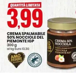 Eurospin CREMA SPALMABILE 50% NOCCIOLE DEL PIEMONTE IGP offerta