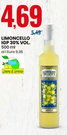 LIMONCELLO IGP 30% VOL. 500 ml