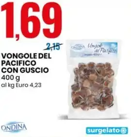 Eurospin VONGOLE DEL PACIFICO CON GUSCIO 400 g offerta