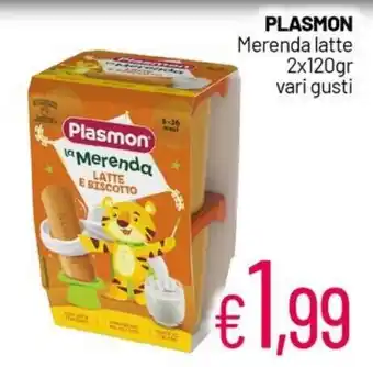 Franzy's PLASMON Merenda latte 2x120gr vari gusti offerta