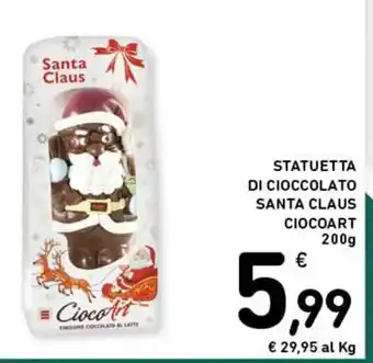 Spazio Conad STATUETTA DI CIOCCOLATO SANTA CLAUS CIOCOART 200g offerta
