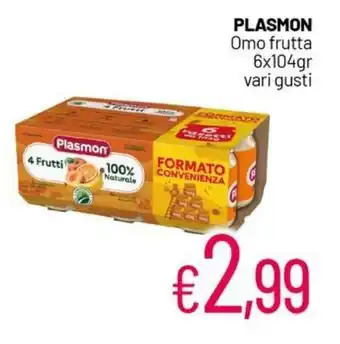 Franzy's PLASMON Omo frutta 6x104gr vari gusti offerta