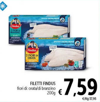 Spazio Conad FILETTI FINDUS fiori di: orata/di branzino 200 g offerta