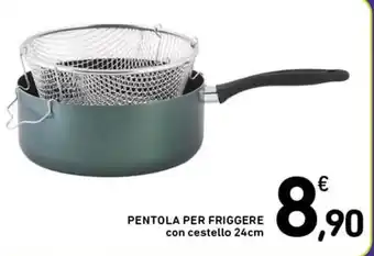 Spazio Conad PENTOLA PER FRIGGERE con cestello 24cm offerta