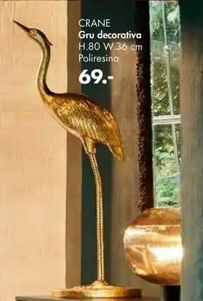 Gru Decorativa Crane Poliresina