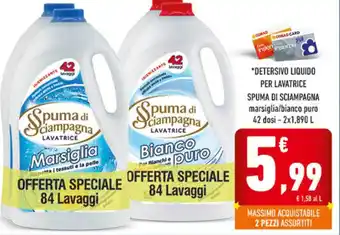 Conad DETERSIVO LIQUIDO PER LAVATRICE SPUMA DI SCIAMPAGNA offerta