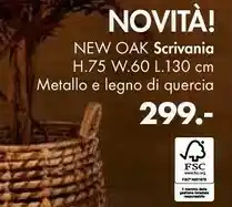 Casa Novità New Oak Scrivania offerta