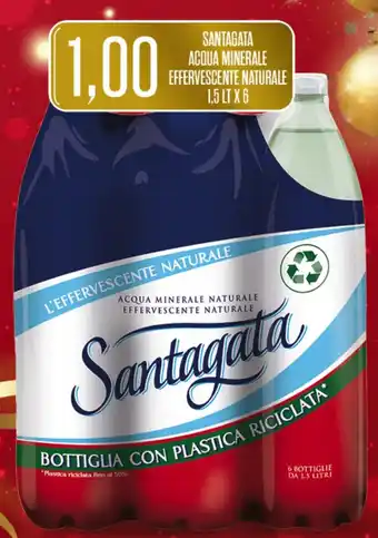 Supermercati Pasquale Prisco SANTAGATA ACQUA MINERALE EFFERVESCENTE NATURALE offerta