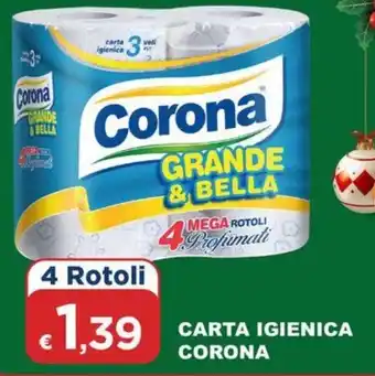 Mister Risparmio CARTA IGIENICA CORONA 4 Rotoli offerta