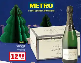 Metro CHAMPAGNE BRUT VEUVE PELLETIER bott. 75 cl offerta