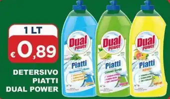 Mister Risparmio DETERSIVO PIATTI DUAL POWER 1 LT offerta