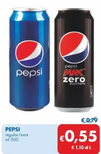 MD Discount PEPSI regular/max ml 500 offerta