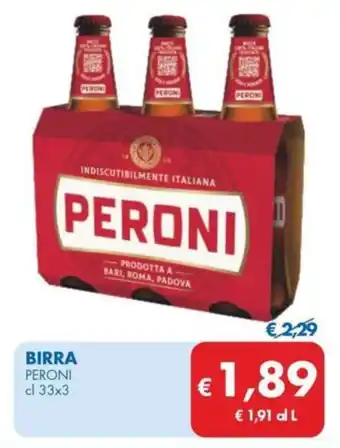 MD Discount BIRRA PERONI cl 33x3 offerta