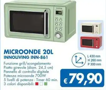 MD Discount MICROONDE 20L INNOLIVING INN-86 l offerta