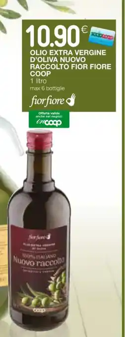 Coop OLIO EXTRA VERGINE D'OLIVA NUOVO RACCOLTO FIOR FIORE COOP 1 litro offerta