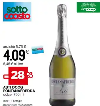 Coop ASTI DOCG FONTANAFREDDA dolce, 750 ml offerta