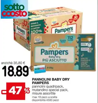 Coop PANNOLINI BABY DRY PAMPERS offerta