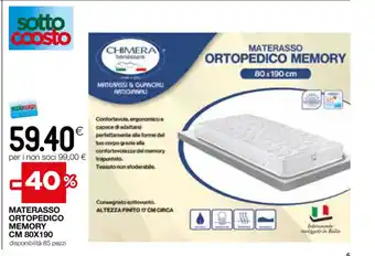 Coop MATERASSO ORTOPEDICO MEMORY offerta