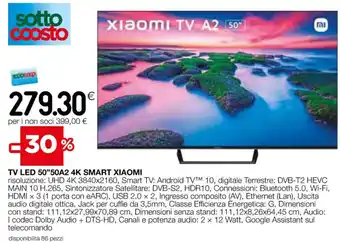 Coop TV LED 50"50A2 4K SMART XIAOMI offerta
