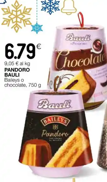 Coop PANDORO BAULI Baileys o chocolate, 750 g offerta