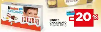 Coop KINDER CIOCCOLATO 16 pezzi, 200 g offerta