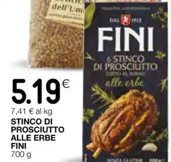 Coop STINCO DI PROSCIUTTO ALLE ERBE FINI 700 g offerta