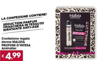 Confezione regalo donna MALIZIA PROFUMI D'INTESA Animalier