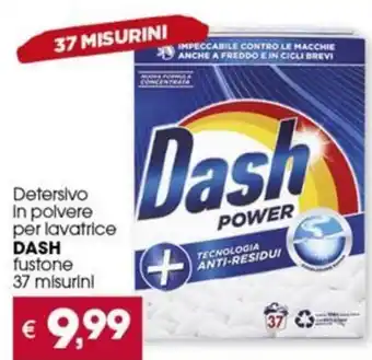 Despar Detersivo in polvere per lavatrice DASH fustone 37 misurini offerta