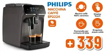 Expert PHILIPS MACCHINA CAFFÈ EP2224 offerta