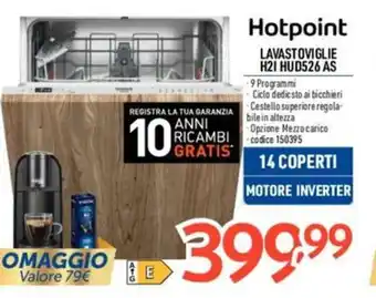 Elettrosintesi Hotpoint LAVASTOVIGLIE H21 HUD526 AS offerta