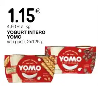 Coop YOGURT INTERO YOMO vari gusti, 2x125 g offerta