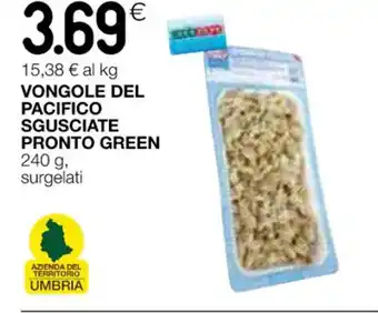 Coop VONGOLE DEL PACIFICO SGUSCIATE PRONTO GREEN 240 g, offerta