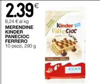 Coop MERENDINE KINDER PANECIOC FERRERO 10 pezzi, 290 g offerta