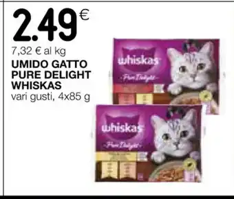 Coop UMIDO GATTO PURE DELIGHT WHISKAS 4 x 85 g offerta