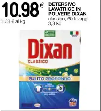 Coop DETERSIVO LAVATRICE IN POLVERE DIXAN classico, 60 lavaggi, 3,3 kg offerta