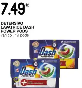 Coop DETERSIVO LAVATRICE DASH POWER PODS vari tipi, 19 pods offerta