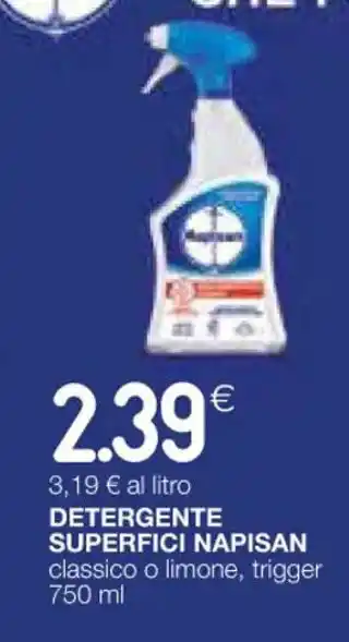 Coop DETERGENTE SUPERFICI NAPISAN classico o limone, trigger 750 ml offerta