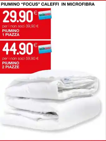 Coop PIUMINO "FOCUS" CALEFFI IN MICROFIBRA 2 PIAZZE offerta