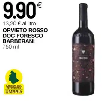 Coop ORVIETO ROSSO DOC FORESCO BARBERANI 750 ml offerta
